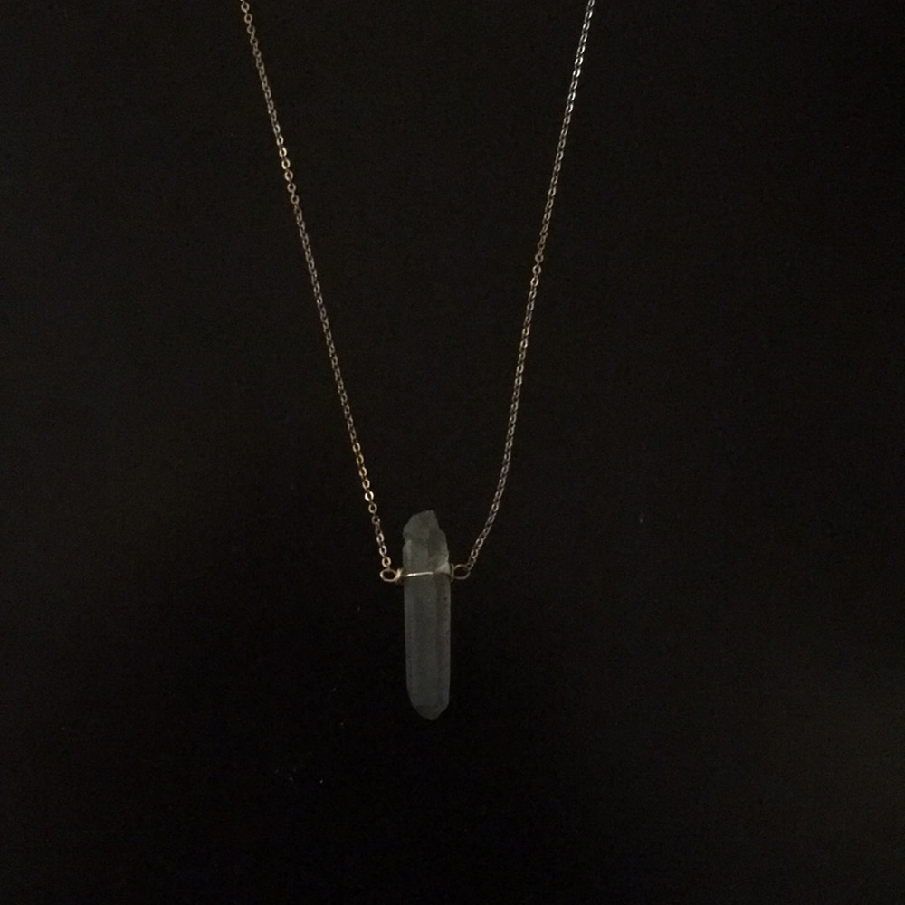 Grey crystal necklace